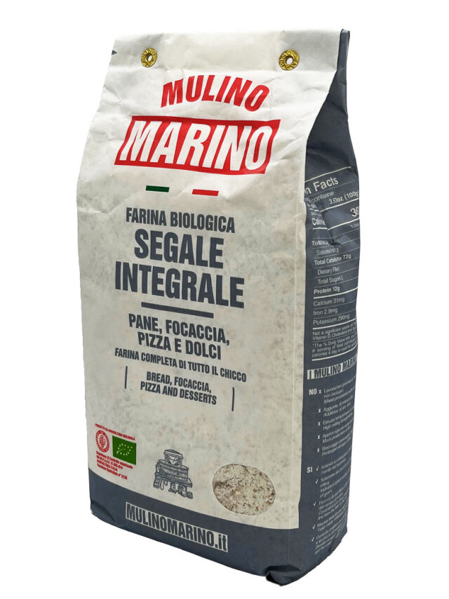 ライ麦粉 (全粒タイプ・石臼挽き) 1kg ムリーノ・マリーノ社 イタリア産 (Italian Rye flour by Mulino Marino)