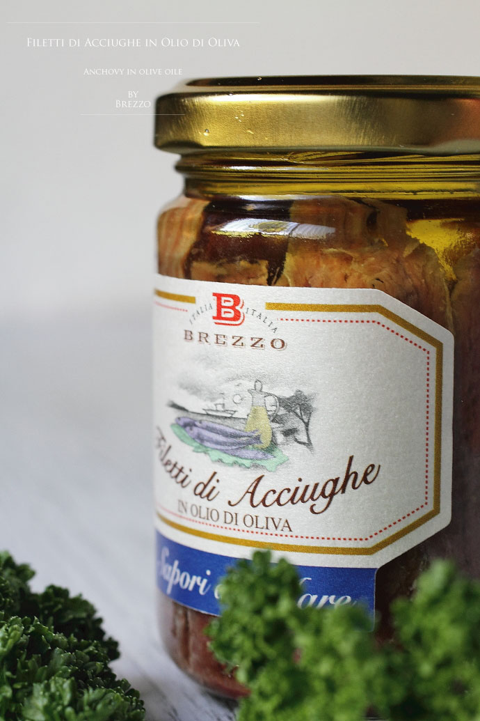 アンチョビ・フィレ オリーブオイル漬 ブレッツォ社 イタリア産 (Italian Anchovy in olive oile by Brezzo)