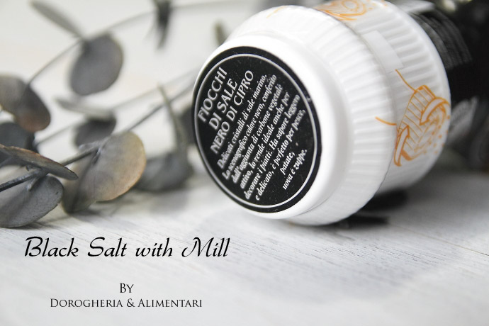 ミル付 黒の塩 炭塩 ドロゲリア アリメンターレ社 キプロス産 (Cyprus Black Salt with Mill by DROGHERIA & ALIMENTARI)