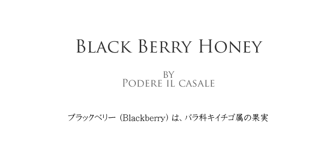 blackberry honey (ブラックベリーのハチミツ) タイトル