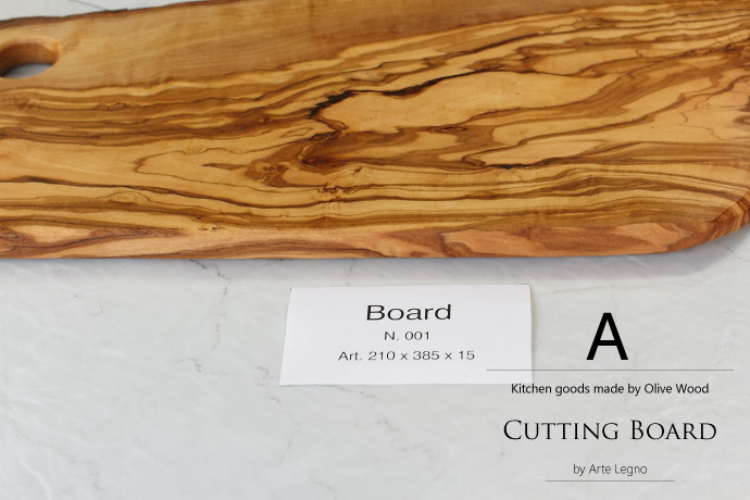 カッティングボード No.1 アルテレニョ社 イタリア製 (Italian Cutting Board made by Arte Legno Olive Wood)