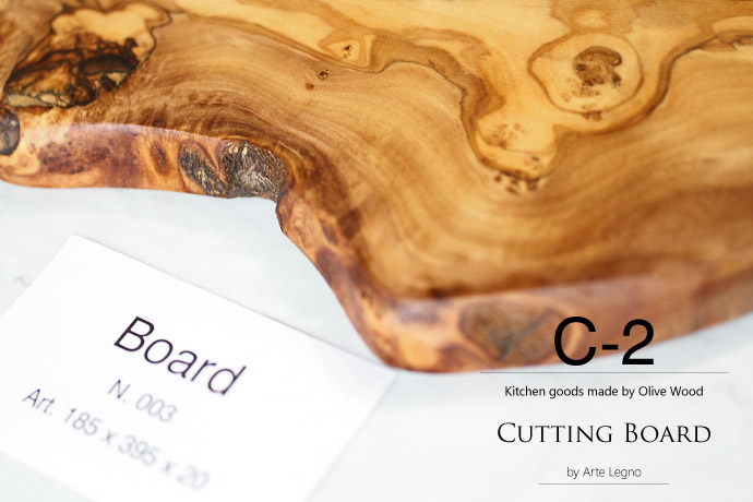 カッティングボード No.3 アルテレニョ社 イタリア製 (Italian Cutting Board made by Arte Legno Olive Wood)
