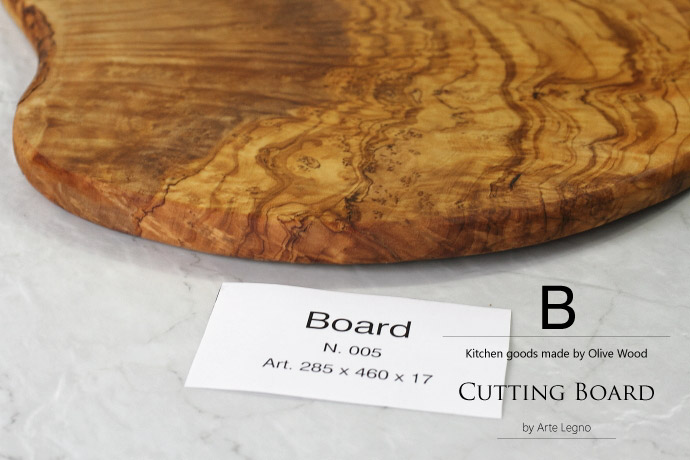 カッティングボード No.5 アルテレニョ社 イタリア製 (Italian Cutting Board made by Arte Legno Olive Wood)