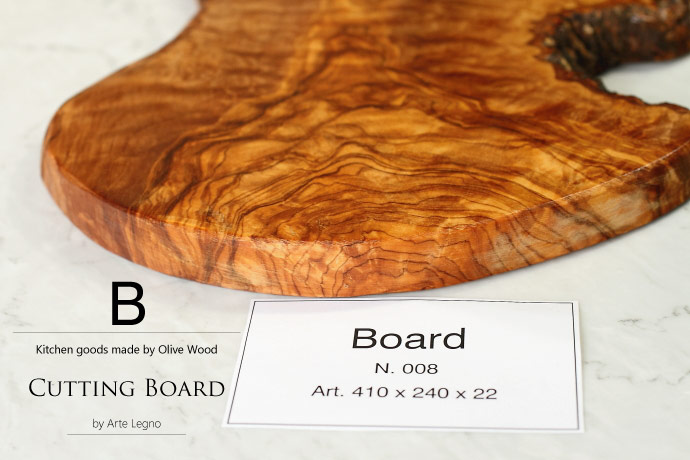カッティングボード No.8 アルテレニョ社 イタリア製 (Italian Cutting Board made by Arte Legno Olive Wood)