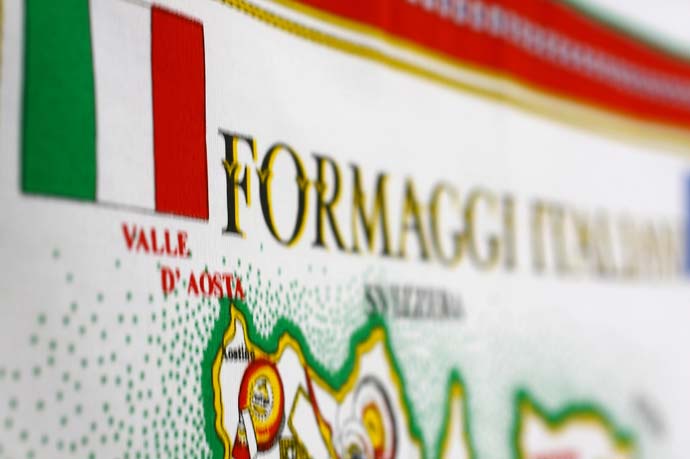 イタリア・Conti社タペストリーイタリアマップ：チーズ