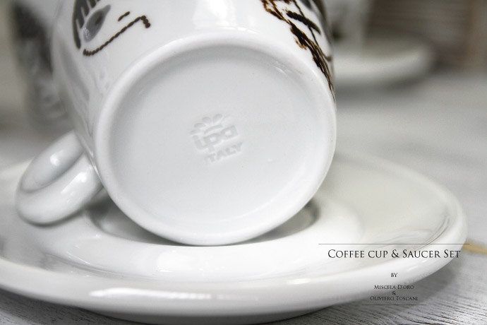 コーヒーカップ&ソーサーのセット オリビエロ・トスカーニ (Oliviero Toscani) デザイン ミシェラドーロ社 イタリア産