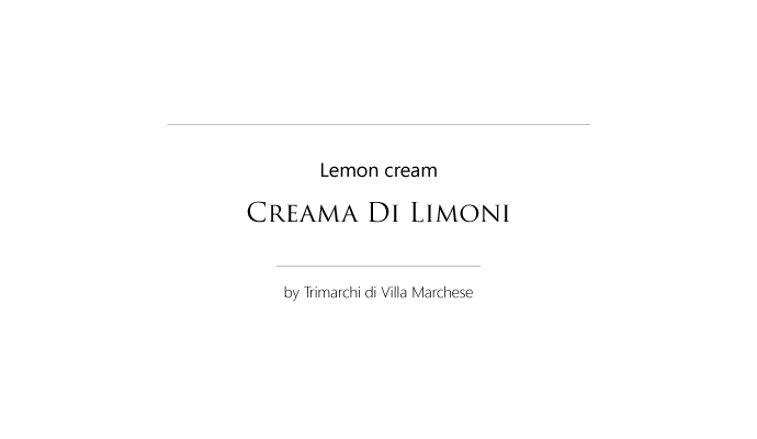 レモンクリーム トリマルキ社 イタリア産 (Italian Lemon cream by Trimarchi) タイトル