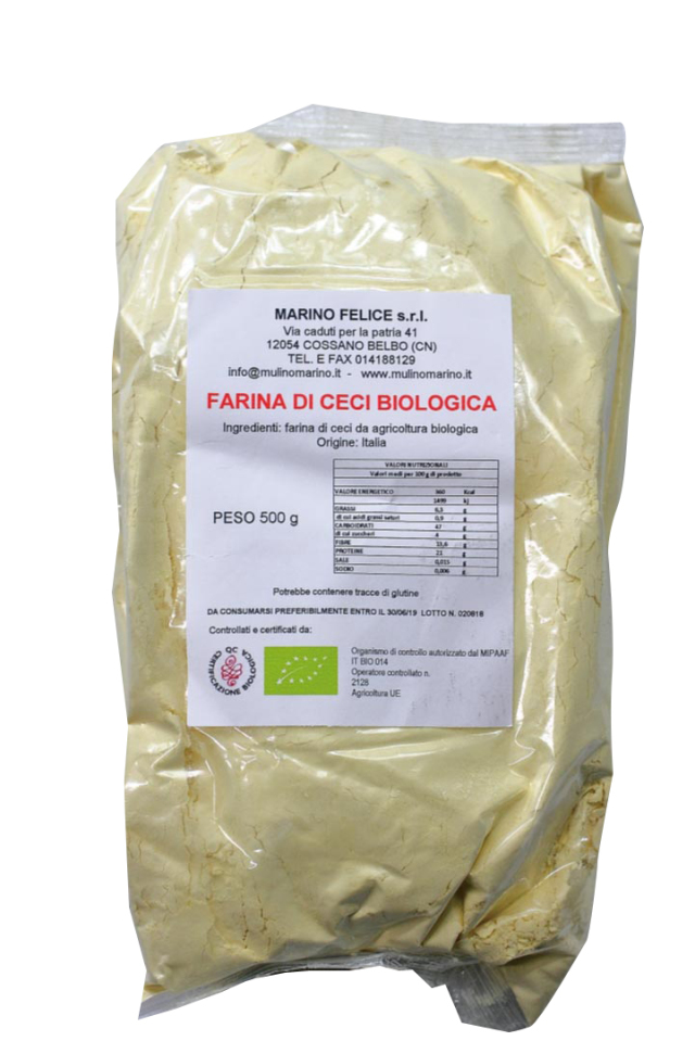 ひよこ豆粉 500g ムリーノマリーノ社 イタリア産 (Italian Chickpea flour by Mulino Marino)