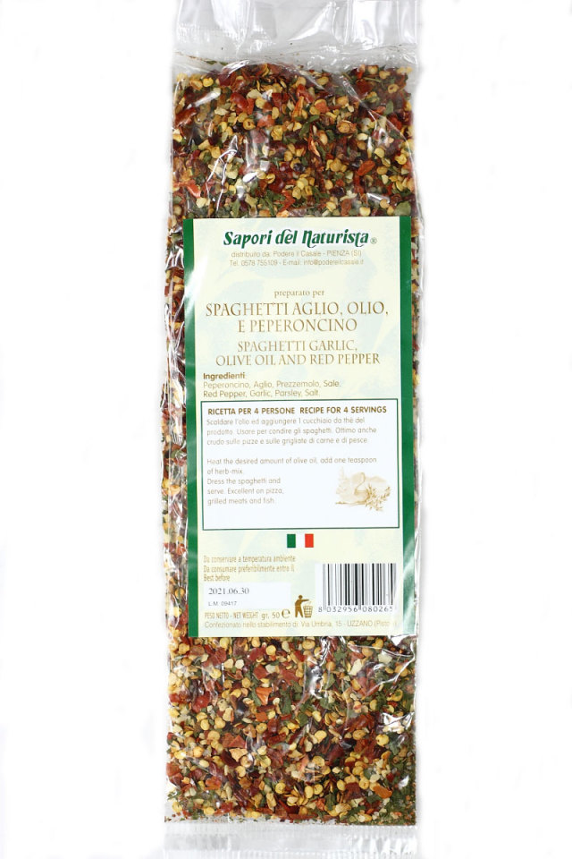 スパイス アーリオ・オリオ・ペペロンチーノ 50g クラブ・デル・ナチュリスタ社 イタリア産