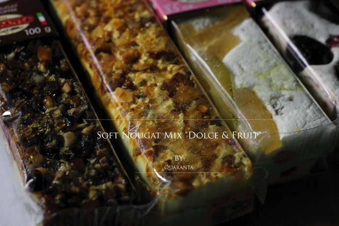 ソフト・ヌガー フルーツ ドルチェ 4種4本セット クアランタ社 イタリア産 (Italian Soft Nougat fruits & Dolce set by Quaranta)