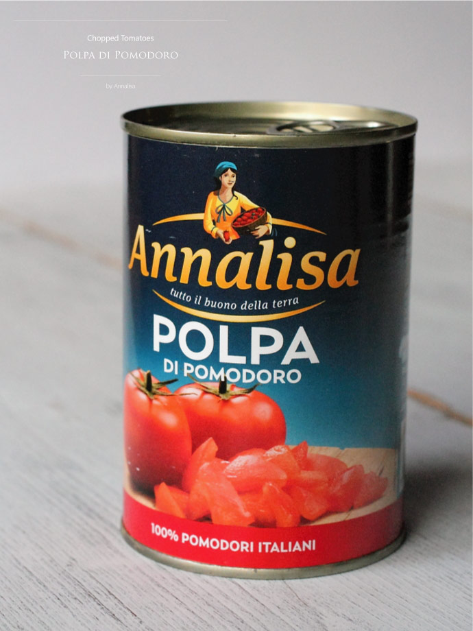 皮むきトマトのざく切り トマトソース アナリサ社 イタリア産 (Italian Chopped tomato sauce by Annalisa)
