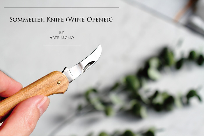 ソムリエナイフ / ワインオープナー アルテレニョ社 イタリア製 (Italian Sommelier knife made by Arte Legno Olive Wood)