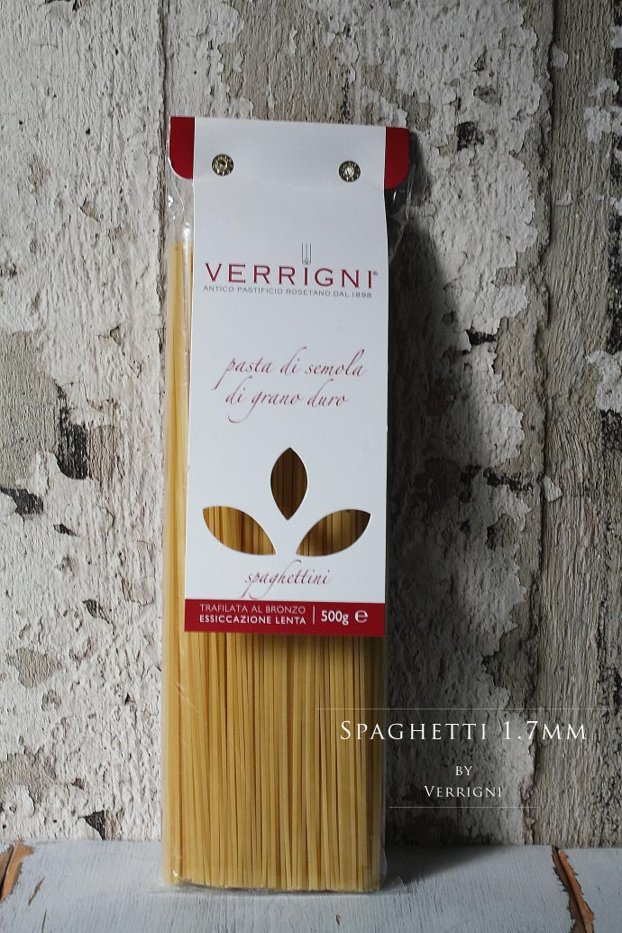 スパゲティー 1.7mm ベリーニ (ヴェリーニ)社 イタリア産 (Italian Spaghetti 1.7mm by Verrigni)