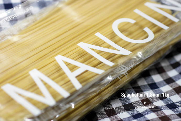 スパゲッティーニ 1.8mm 1kg パスタ・マンチーニ イタリア産 (Italian Spaghettini by Pasta Mancini)