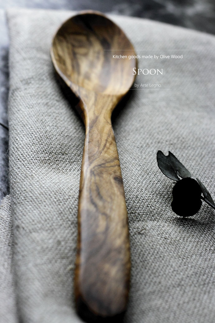 スプーン アルテレニョ社 イタリア製 (Italian Spoon made by Arte Legno Olive Wood)