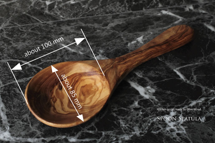 ヘラ (スプーンタイプ) アルテレニョ社 イタリア製 (Italian Spoon Spatula made by Arte Legno Olive Wood)