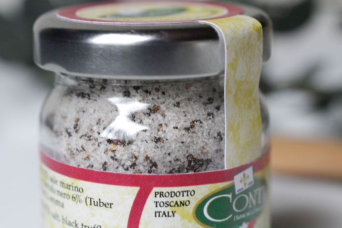 黒トリュフ塩 50g コンティ社 イタリア産 (Italian Black truffle salt by Conti)