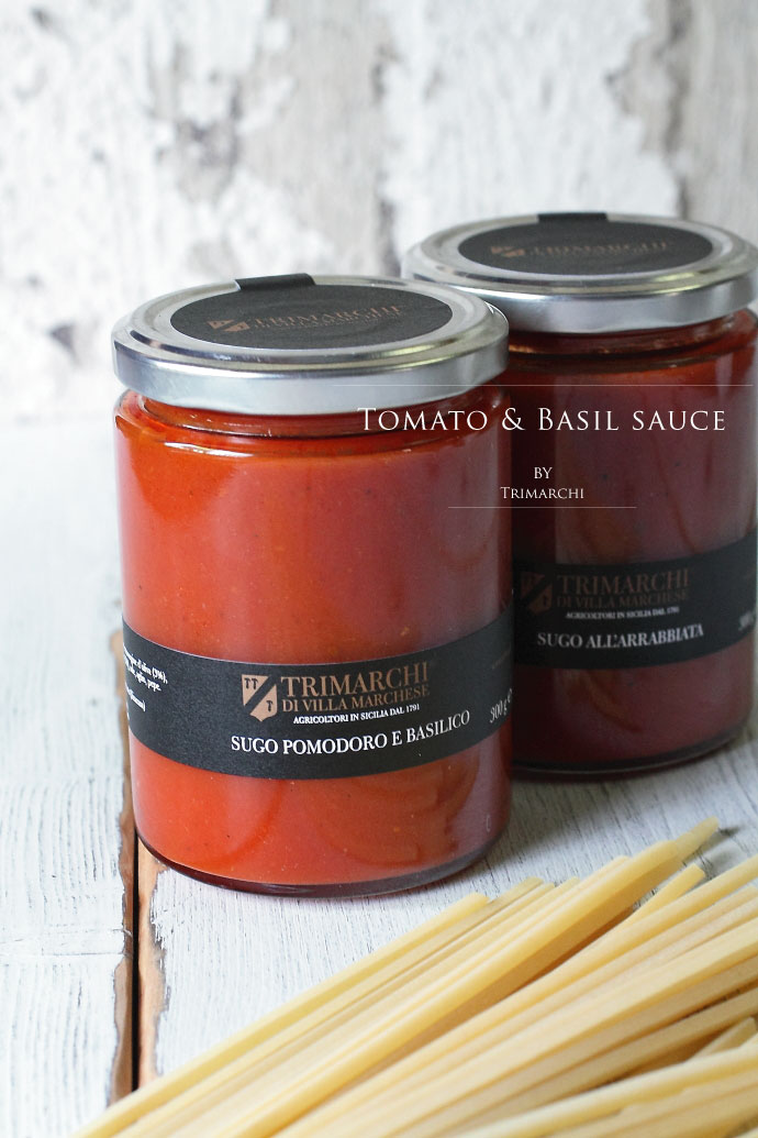 トマトソース バジル入 トリマルキ社 イタリア産 (Italian Tomato Sauce with Basil by Trimarchi)